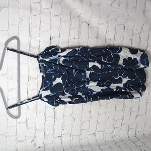 J. Crew factory abstract printed ruffle dress with pockets